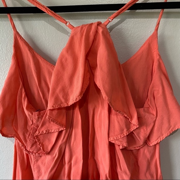 AEO Orange Ruffle tank top - Picture 8 of 8